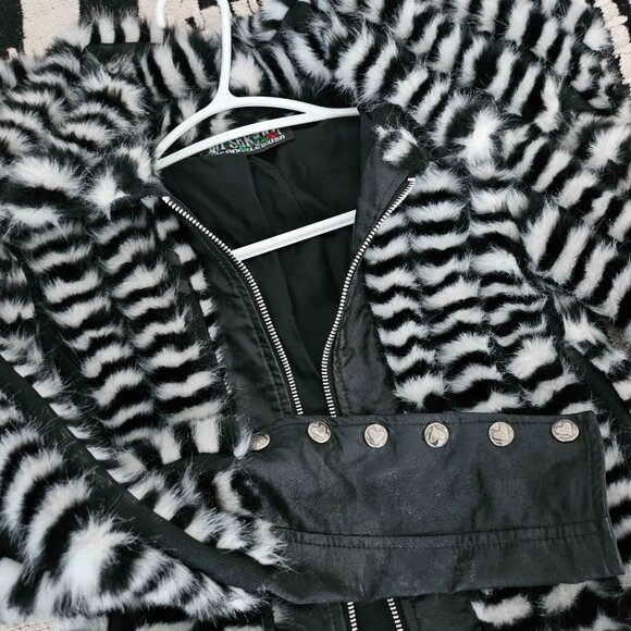 Lip Service Skunk Rock 2001 Faux Fur Jacket - Picture 2 of 5